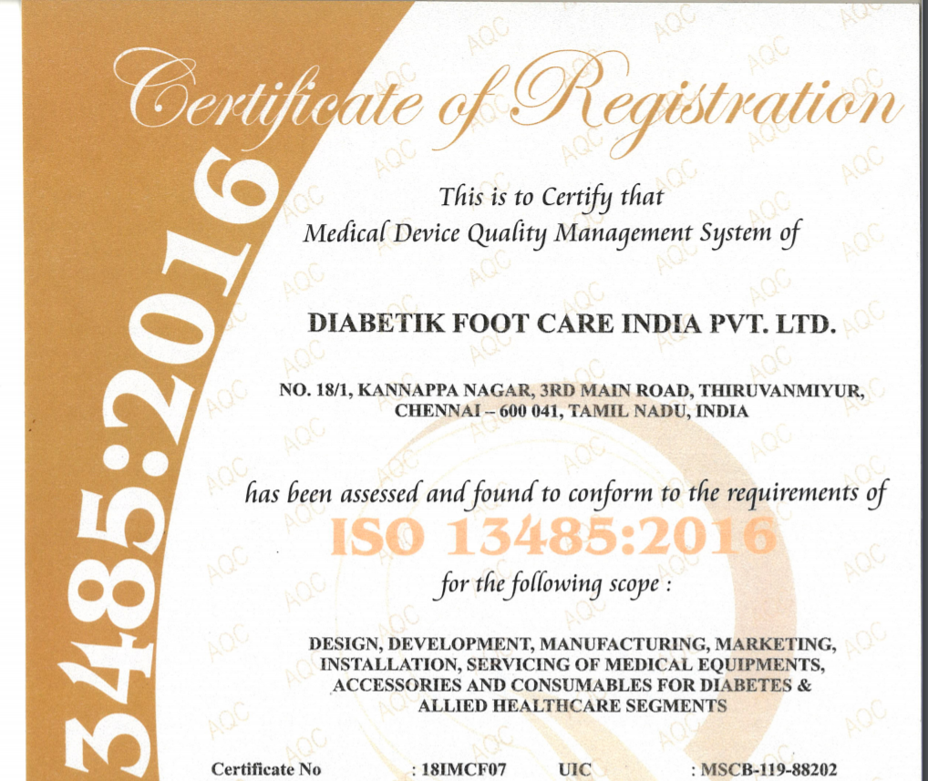 Diabetik Footcare India Registration